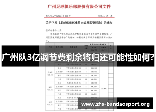 广州队3亿调节费剩余将归还可能性如何？