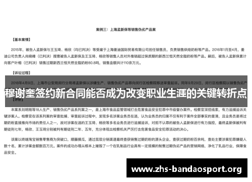 穆谢奎签约新合同能否成为改变职业生涯的关键转折点